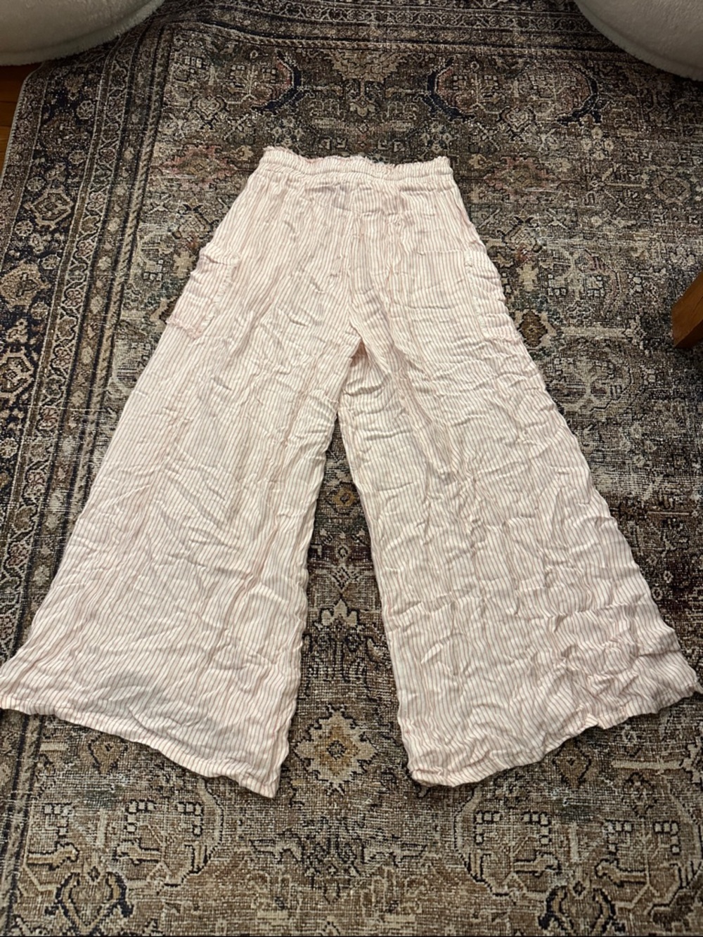 Vintage Havana Pale Pink Striped Wide-Leg Pants - Picture 2 of 2